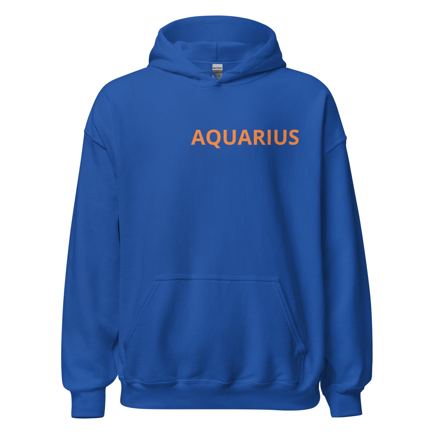 Orange on Gray Aquarius Hoodie - Loose Fit