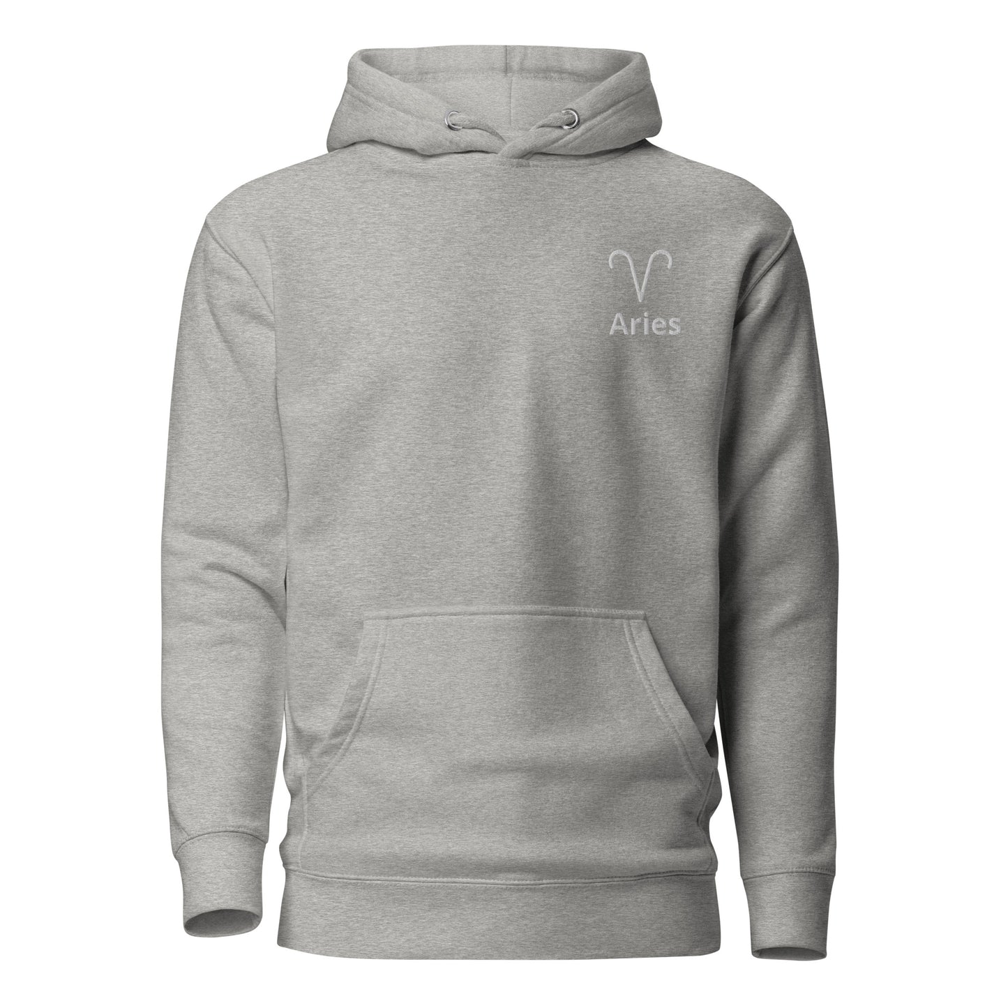 Aries Hoodie - White on Black