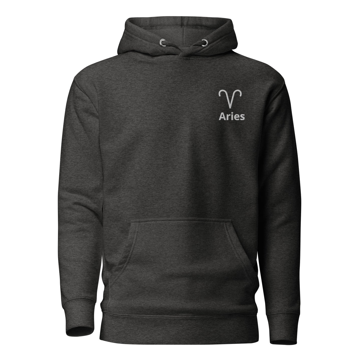 Aries Hoodie - White on Black