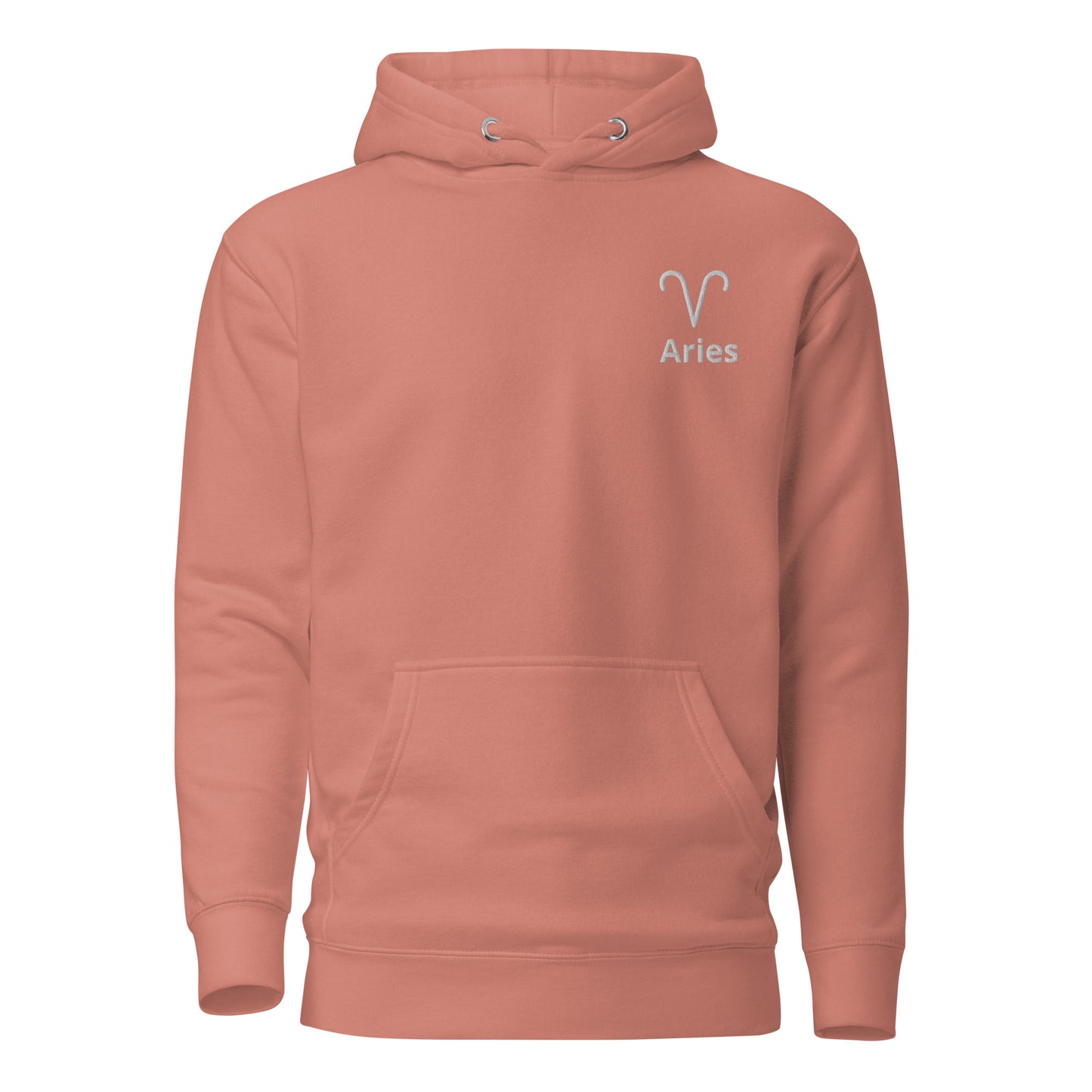 Aries Hoodie - White on Black