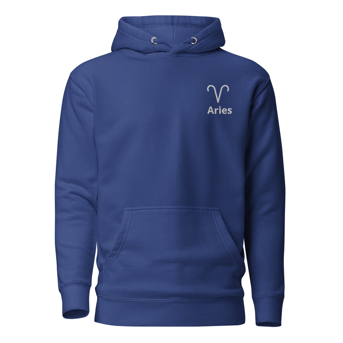 Aries Hoodie - White on Black