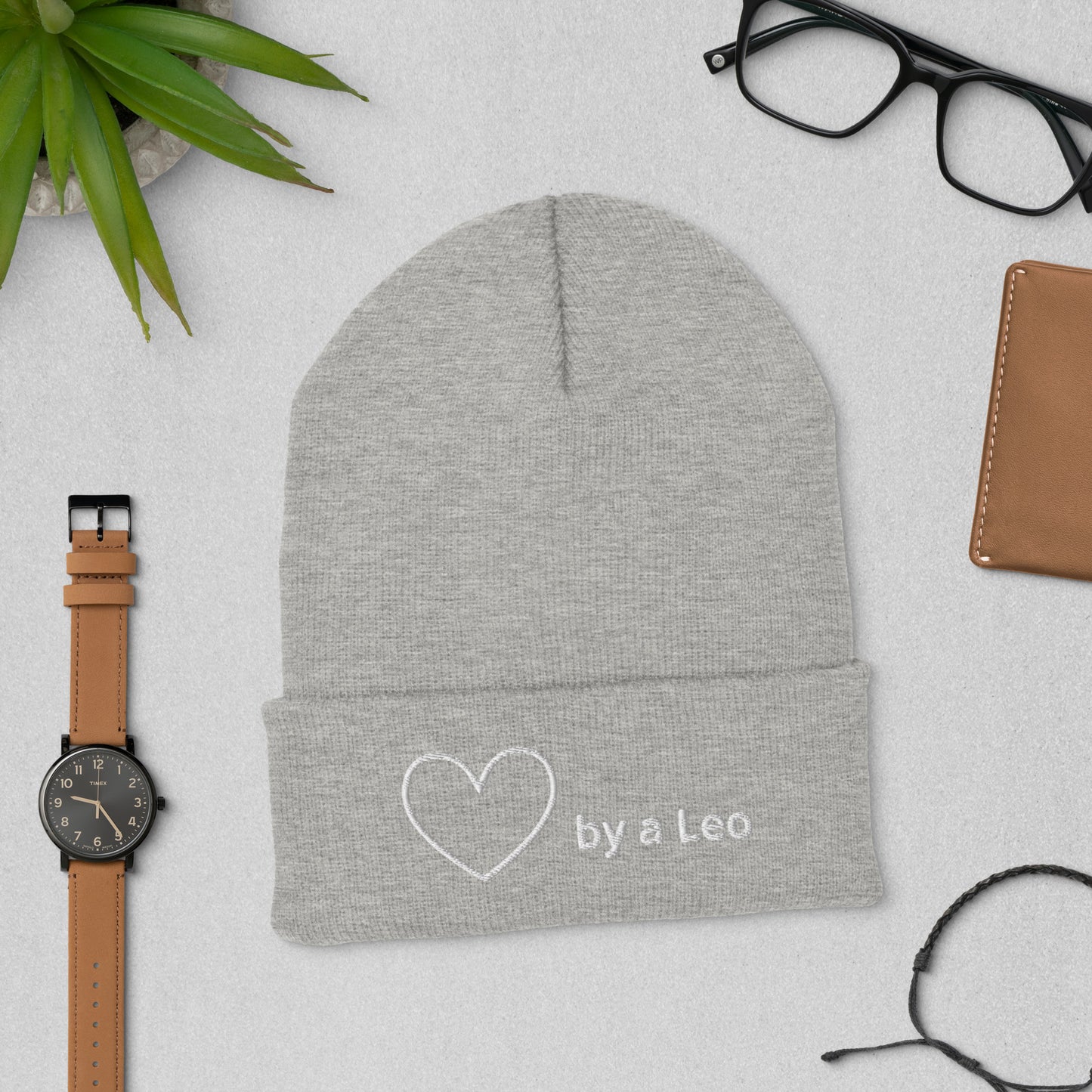 Loved by a Leo - Cuffed Beanie, Valentine's Day Gift