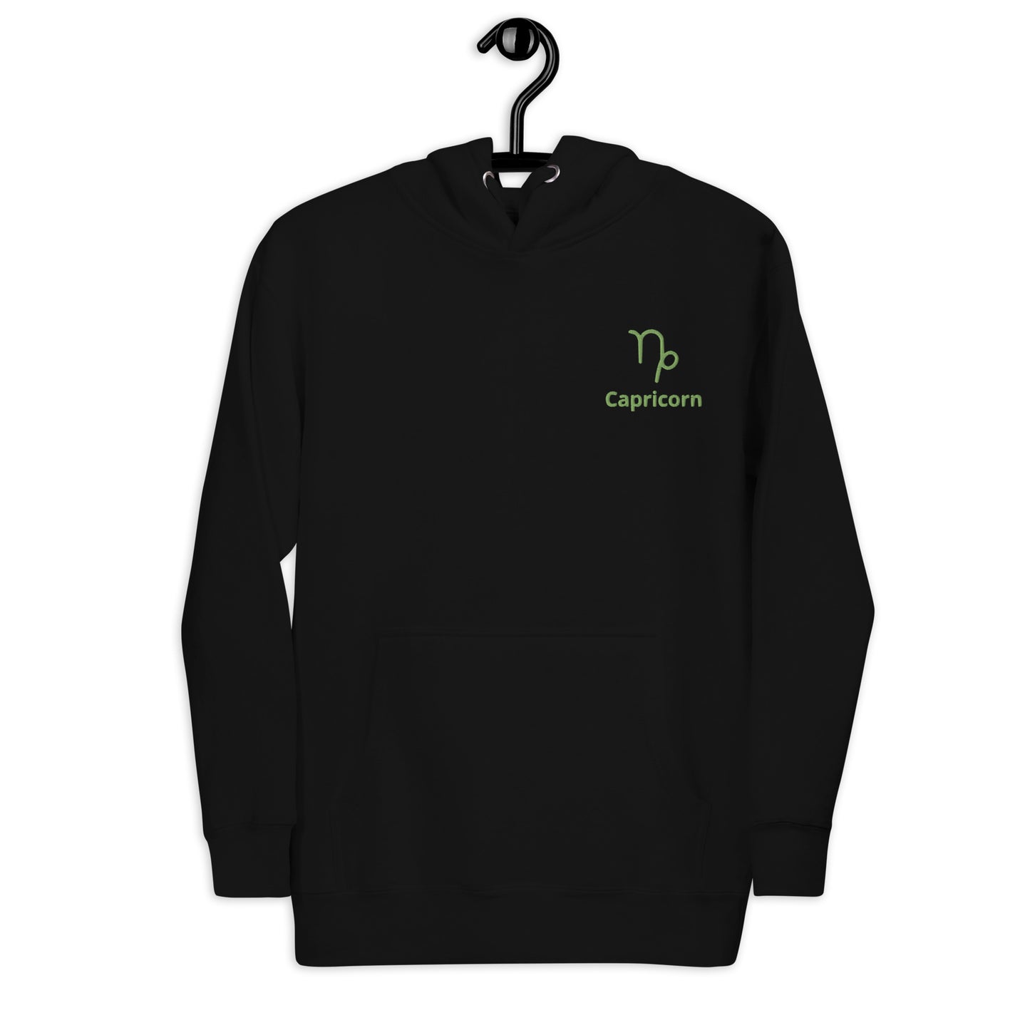 Capricorn Symbol Embroidered Hoodie