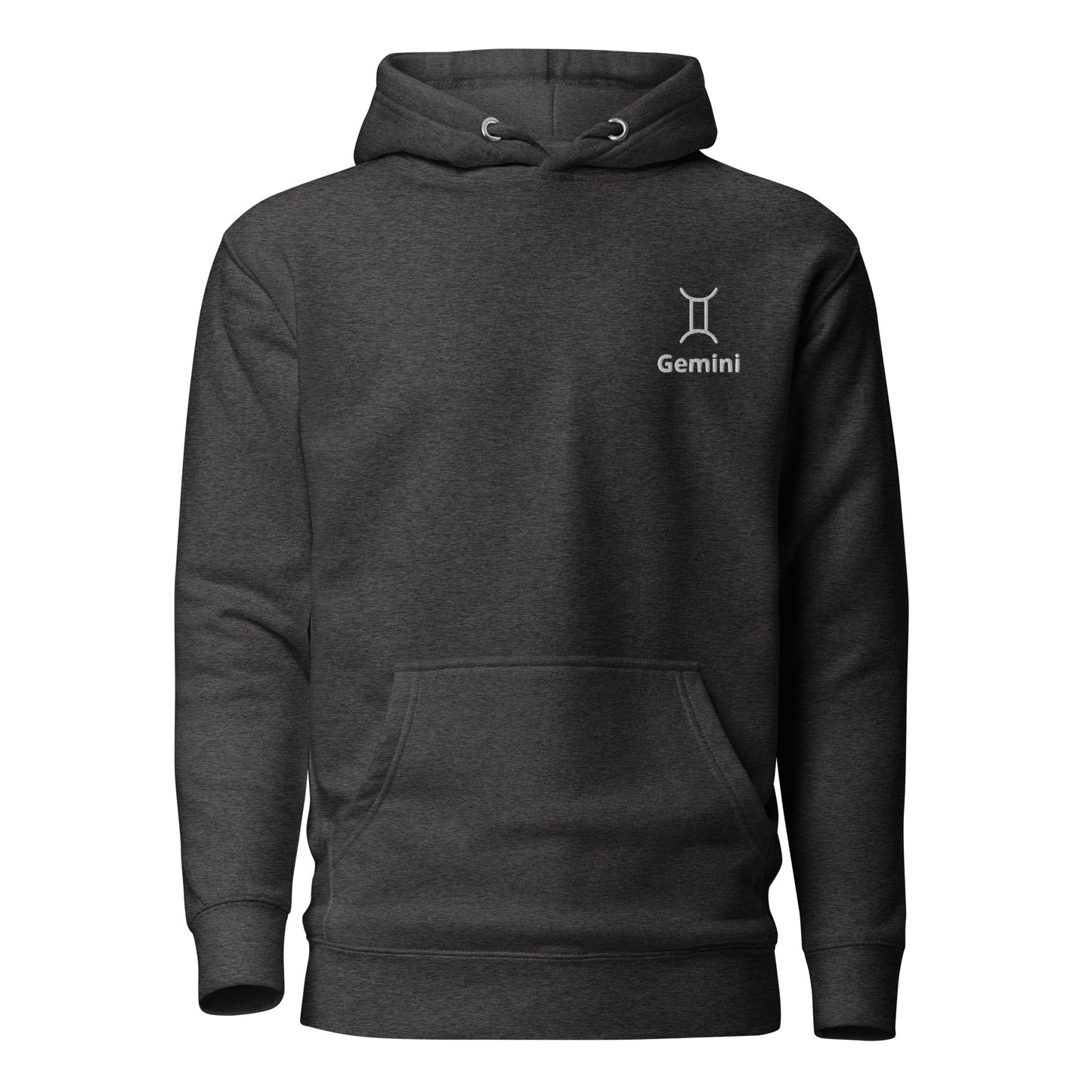 Gemini Symbol Embroidered Hoodie