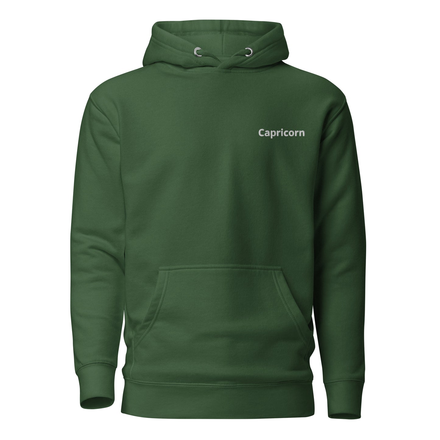 Capricorn Green Embroidered Unisex Hoodie