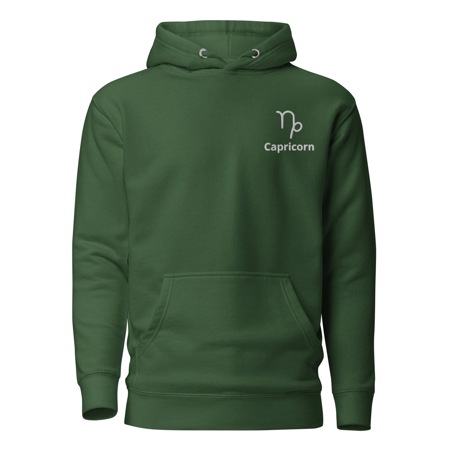 Capricorn Symbol Embroidered Hoodie