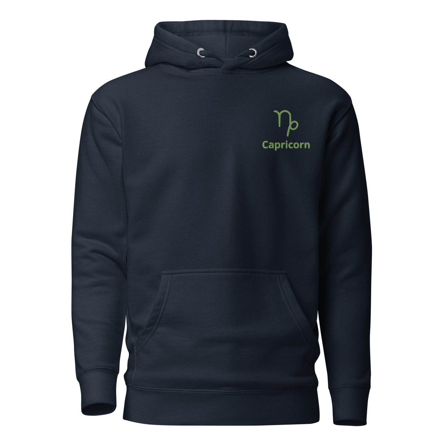 Capricorn Symbol Embroidered Hoodie