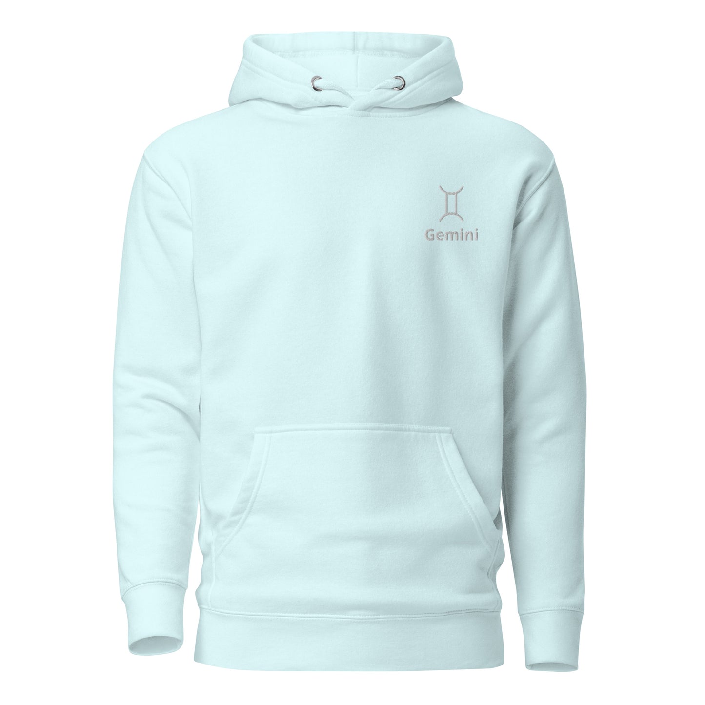 Gemini Symbol Embroidered Hoodie