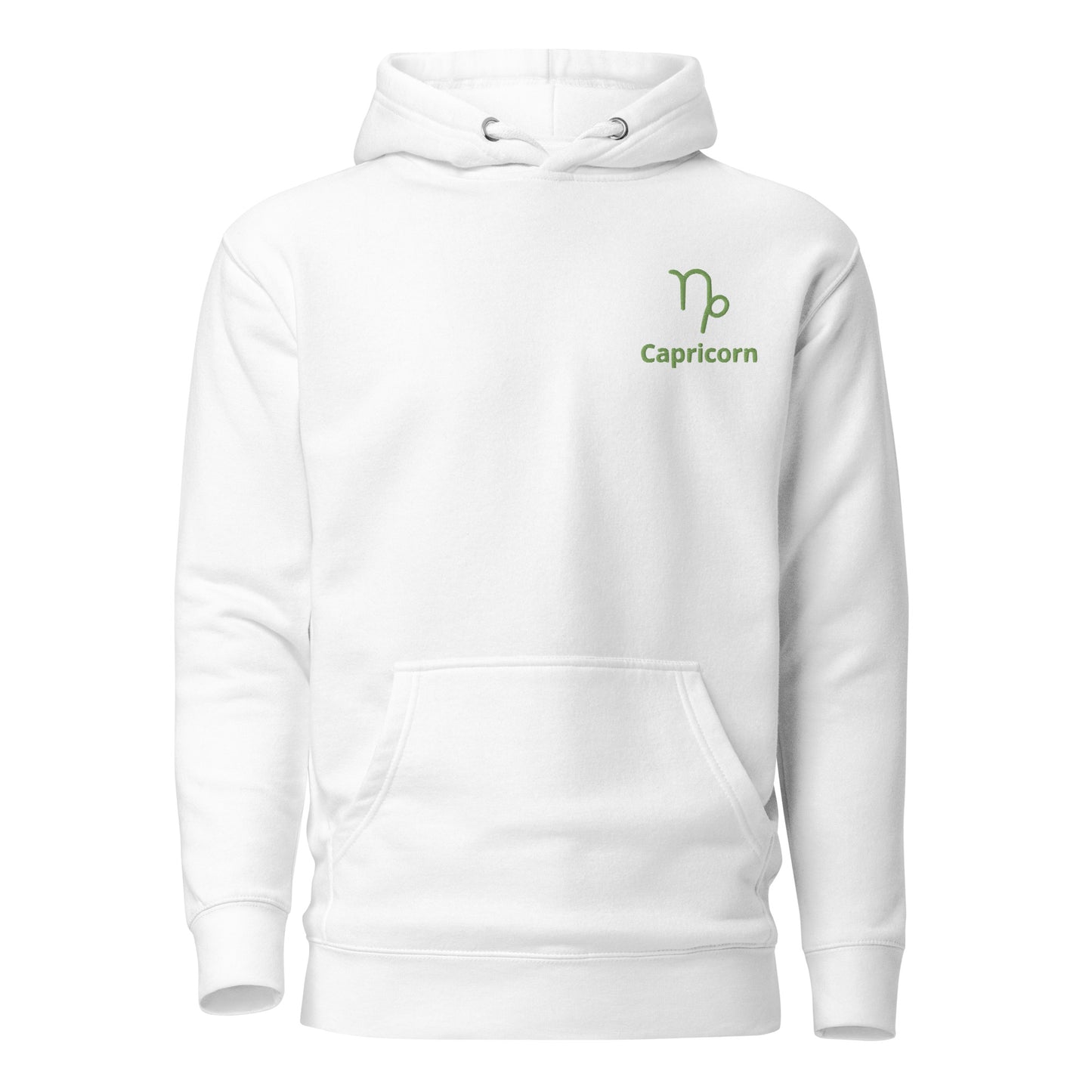 Capricorn Symbol Embroidered Hoodie